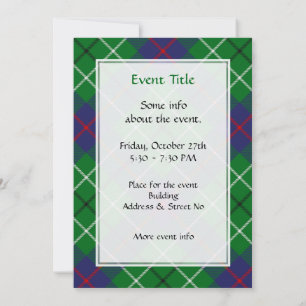 Clan Duncan Tartan Invitation