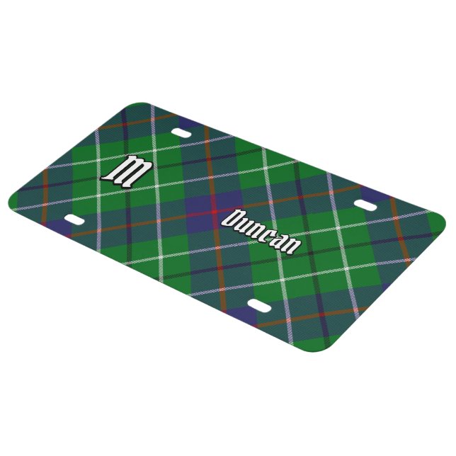 Clan Duncan Tartan License Plate (Side)