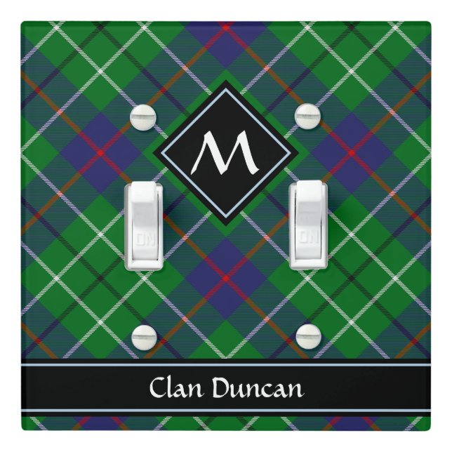 Clan Duncan Tartan Light Switch Cover (In Situ)