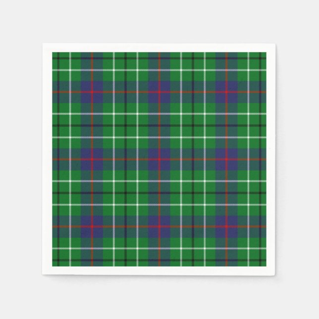 Clan Duncan Tartan Paper Napkins (Front)