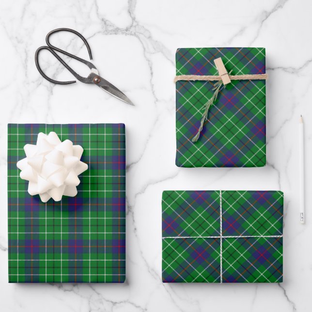 Clan Duncan Tartan Wrapping Paper Sheets (Front)