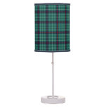 Clan Duncan Teal And Blue Modern Scottish Plaid Table Lamp at Zazzle