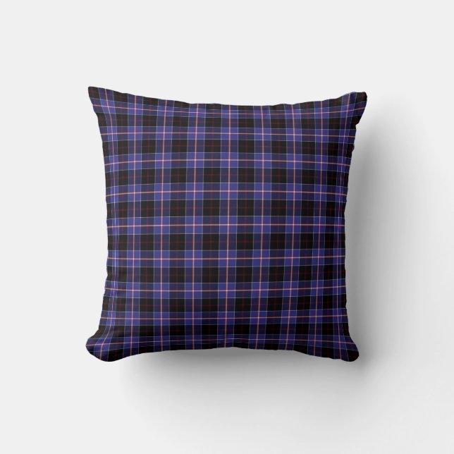 Clan Dunlap Tartan Throw Pillow (Front)