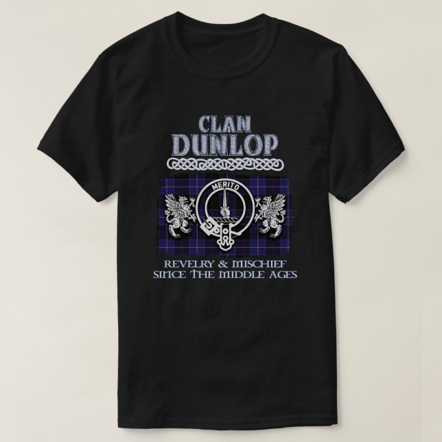 Clan Dunlop crest Scottish clans Scottish surname T-Shirt (Design Front)