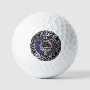 Clan ELioT Crest & Tartan Knot Golf Balls