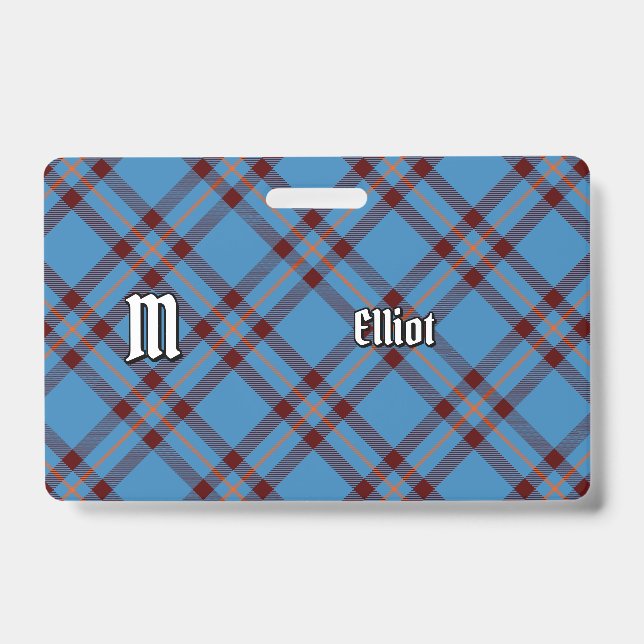 Clan Elliot Ancient Tartan Badge (Front)