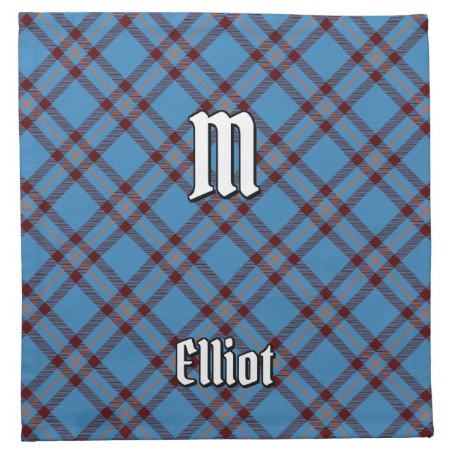 Clan Elliot Ancient Tartan Cloth Napkin (Front)