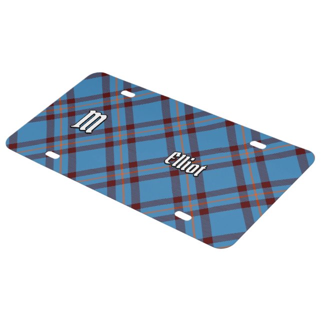 Clan Elliot Ancient Tartan License Plate (Side)