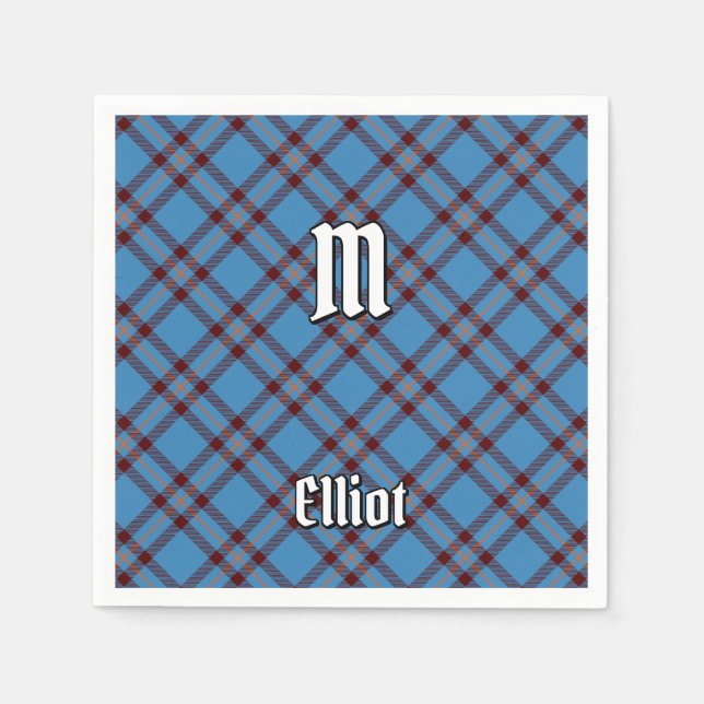 Clan Elliot Ancient Tartan Napkins (Front)
