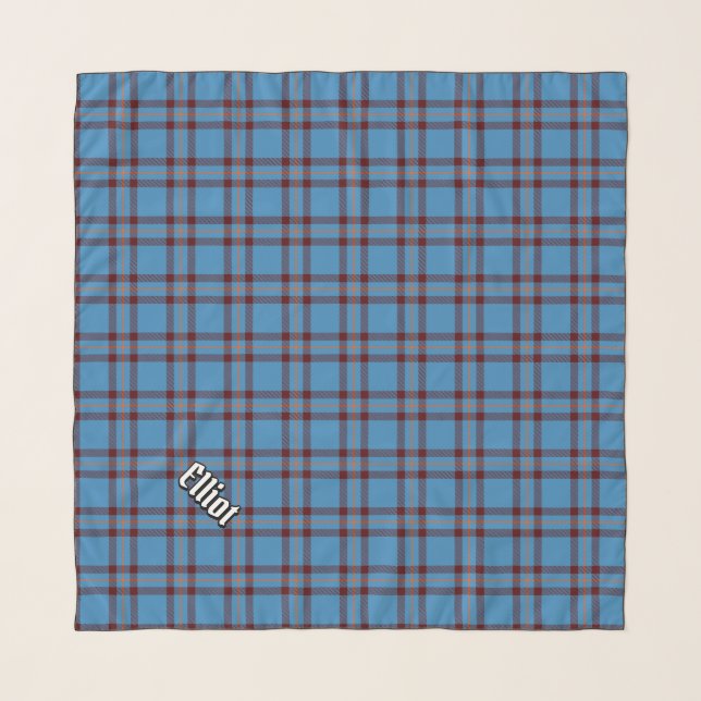 Clan Elliot Ancient Tartan Scarf (Front (Horizontal))