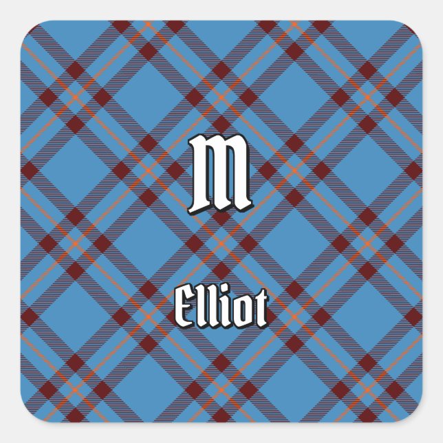Clan Elliot Ancient Tartan Square Sticker (Front)