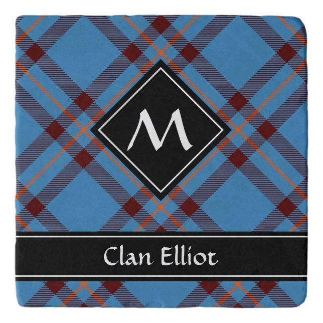 Clan Elliot Ancient Tartan Trivet (Front)