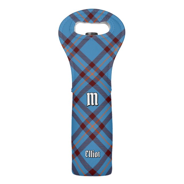 Clan Elliot Ancient Tartan Wine Bag (Front)