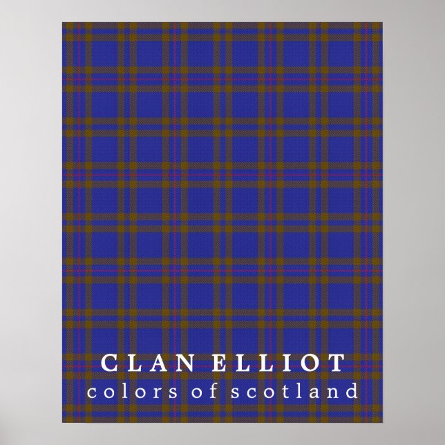 Clan Elliot Colors of Scotland Tartan Poster (Front)