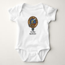 Clan Elliot Crest over Ancient Tartan Baby Bodysuit