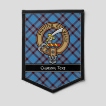 Clan Elliot Crest over Ancient Tartan Pennant