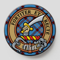 Clan Elliot Crest over Ancient Tartan PopSocket