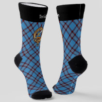 Clan Elliot Crest over Ancient Tartan Socks