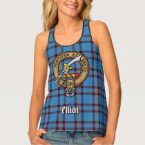 Clan Elliot Crest over Ancient Tartan Tank Top