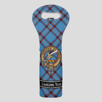 Clan Elliot Crest over Ancient Tartan Wine Bag
