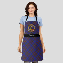 Clan Elliot Crest over Modern Tartan Apron