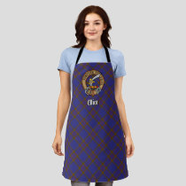 Clan Elliot Crest over Modern Tartan Apron