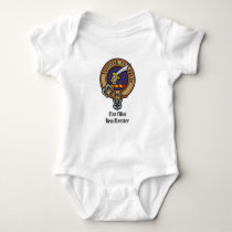 Clan Elliot Crest over Modern Tartan Baby Bodysuit