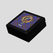 Clan Elliot Crest over Modern Tartan Gift Box
