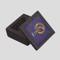 Clan Elliot Crest over Modern Tartan Gift Box