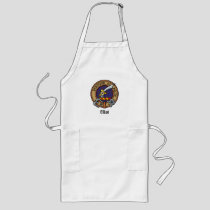 Clan Elliot Crest over Modern Tartan Long Apron