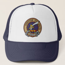 Clan Elliot Crest over Modern Tartan Trucker Hat