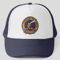 Clan Elliot Crest over Modern Tartan Trucker Hat