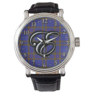 Clan Elliot Elliott Letter E Monogram Tartan Watch