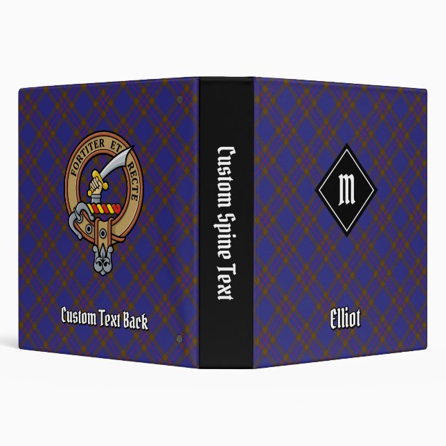 Clan Elliot Modern Tartan 3 Ring Binder (Background)