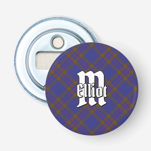 Clan Elliot Modern Tartan Bottle Opener (Front)