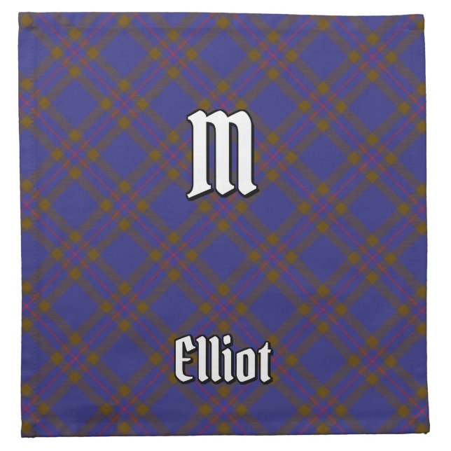 Clan Elliot Modern Tartan Cloth Napkin (Front)