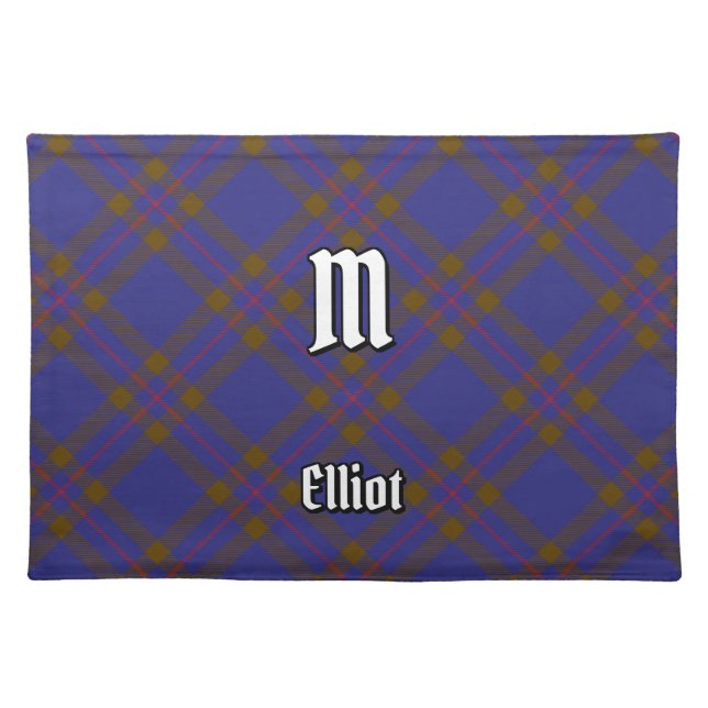 Clan Elliot Modern Tartan Cloth Placemat (Front)