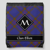 Clan Elliot Modern Tartan Drawstring Bag