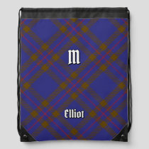 Clan Elliot Modern Tartan Drawstring Bag