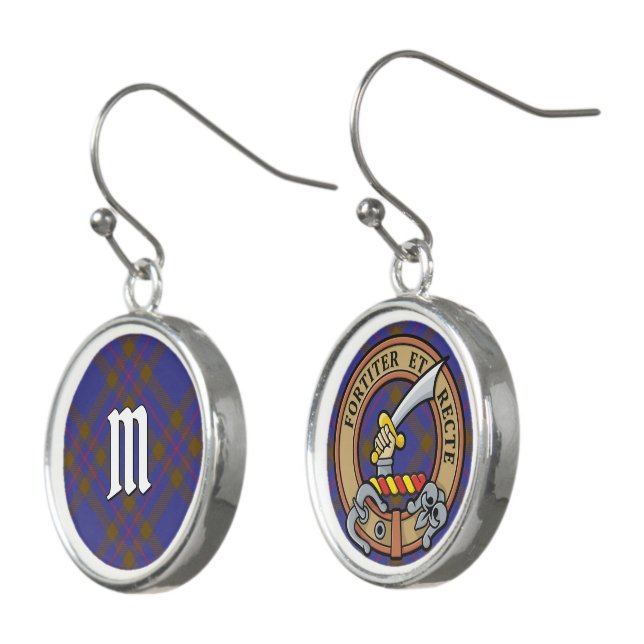 Clan Elliot Modern Tartan Earrings (Angled)