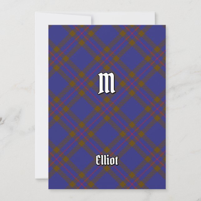 Clan Elliot Modern Tartan Invitation (Front)