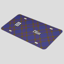 Clan Elliot Modern Tartan License Plate