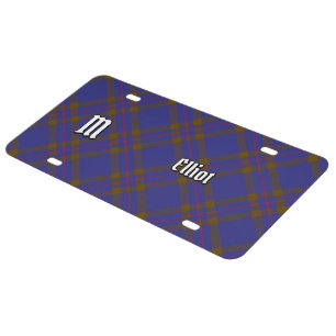 Clan Elliot Modern Tartan License Plate