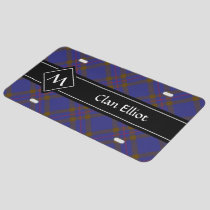 Clan Elliot Modern Tartan License Plate