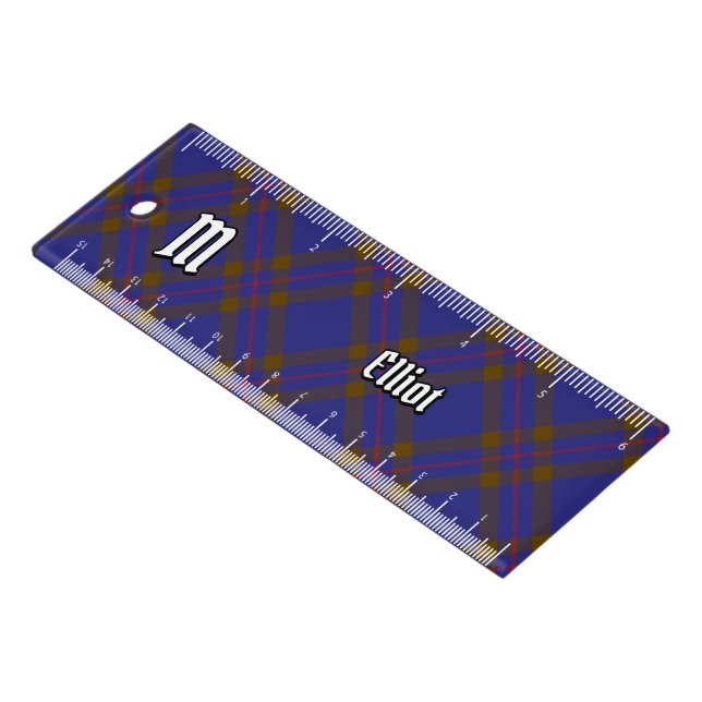 Clan Elliot Modern Tartan Ruler (Angled)
