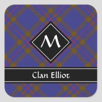 Clan Elliot Modern Tartan Square Sticker