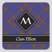 Clan Elliot Modern Tartan Square Sticker