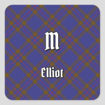 Clan Elliot Modern Tartan Square Sticker