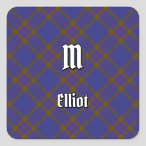 Clan Elliot Modern Tartan Square Sticker