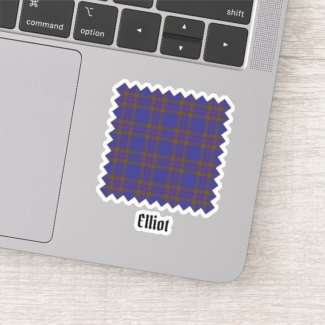 Clan Elliot Modern Tartan Sticker (Detail)